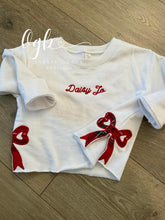 Load image into Gallery viewer, Side Bow Crewneck-Toddler &amp; Youth-Embroidered
